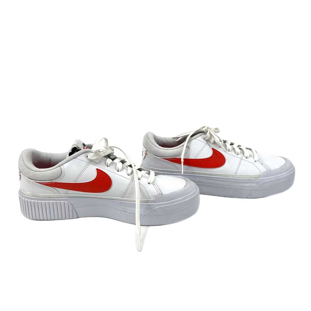 Nike White and Orange Court Legacy Sneakers | Women’s Size 9.5